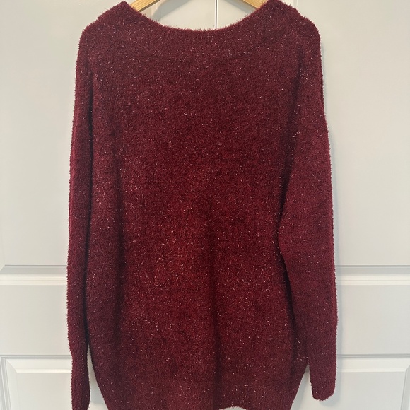 New! Red Tinsel Sweater - 2X - Picture 2 of 4